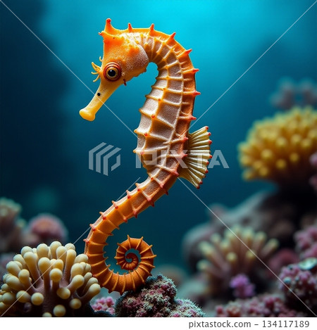 AI generated Serene macro image capturing marine biodiversity and ocean preservation 134117189