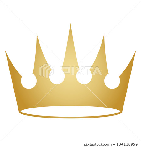 Golden crown vector icon Golden crown vector icon 134118959