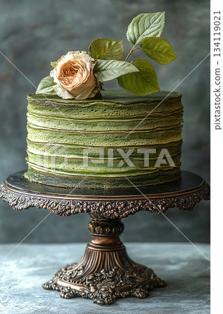 cake, matcha, food 134119021