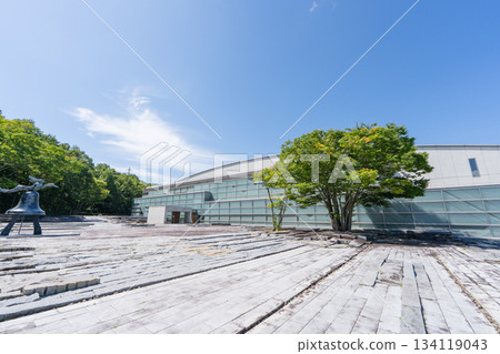 郡山市美術館及其石板鋪砌的前院 134119043