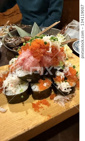 Fresh seafood bowl assorted sashimi Fresh seafood bowl assorted sashimi 134119087