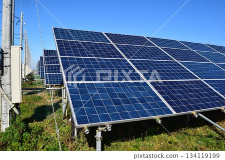 太陽能電池板自然能源 太陽能電池板自然能源 134119199