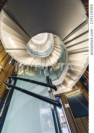 Spiral staircase at Koriyama City Central Community Center Spiral staircase at Koriyama City Central Community Center 134119369