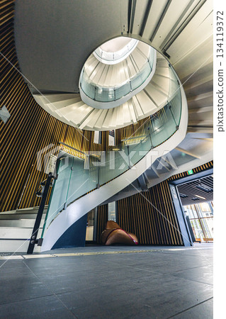Spiral staircase at Koriyama City Central Community Center Spiral staircase at Koriyama City Central Community Center 134119372