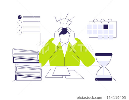 Project deadline abstract concept vector illustration. 134119403