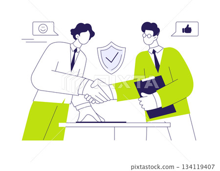 Trust abstract concept vector illustration. 134119407