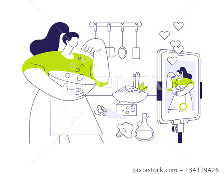 Growing audience isolated cartoon vector illustrations. 134119426