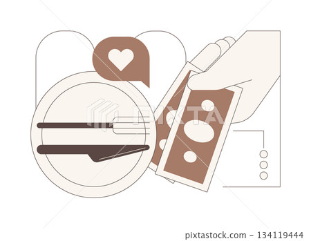 Happy with service isolated cartoon vector illustrations. 134119444