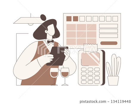 POS software isolated cartoon vector illustrations. 134119448