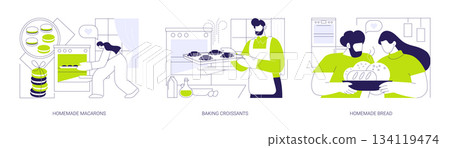 Baking at home isolated cartoon vector illustrations se 134119474