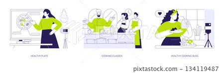 Nutrition classes isolated cartoon vector illustrations se Nutrition classes isolated cartoon vector illustrations se 134119487