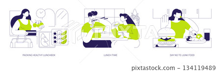 Healthy snack isolated cartoon vector illustrations se 134119489
