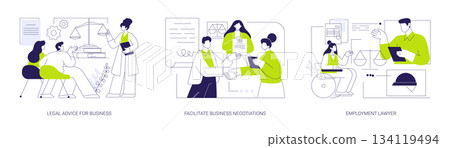 Commercial law isolated cartoon vector illustrations se 134119494
