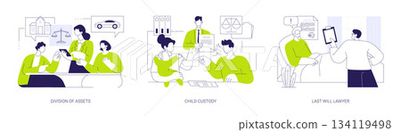 Legal services isolated cartoon vector illustrations se Legal services isolated cartoon vector illustrations se 134119498