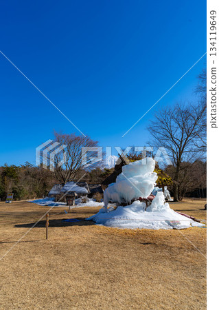 [Mt. Fuji material] Rime trees and scenery at the Lake Saiko Ice Festival [Yamanashi Prefecture] 134119649