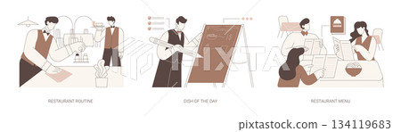 Restaurant business isolated cartoon vector illustrations se Restaurant business isolated cartoon vector illustrations se 134119683