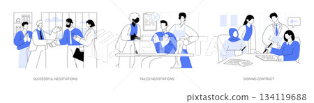 International negotiations abstract concept vector illustrations. International negotiations abstract concept vector illustrations. 134119688