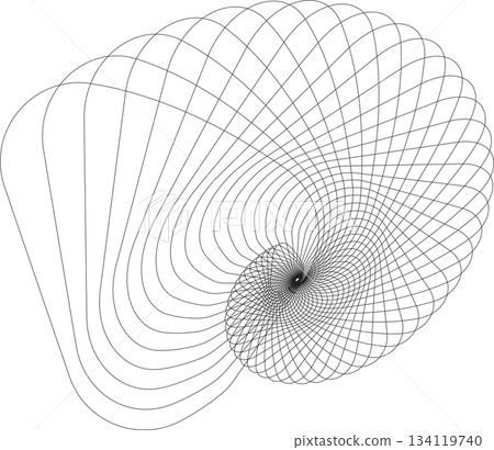 Geometric shape line with blend effect effect. Futuristic technology concept Geometric shape line with blend effect effect. Futuristic technology concept 134119740