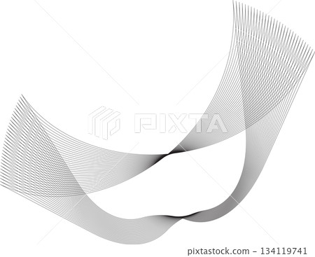Geometric shape line with blend effect effect. Futuristic technology concept Geometric shape line with blend effect effect. Futuristic technology concept 134119741