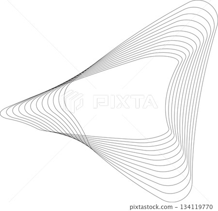 Geometric shape line with blend effect effect. Futuristic technology concept 134119770