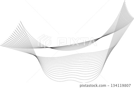 Geometric shape line with blend effect effect. Futuristic technology concept Geometric shape line with blend effect effect. Futuristic technology concept 134119807