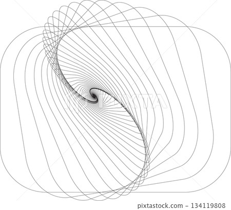 Geometric shape line with blend effect effect. Futuristic technology concept Geometric shape line with blend effect effect. Futuristic technology concept 134119808