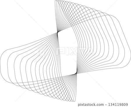 Geometric shape line with blend effect effect. Futuristic technology concept Geometric shape line with blend effect effect. Futuristic technology concept 134119809