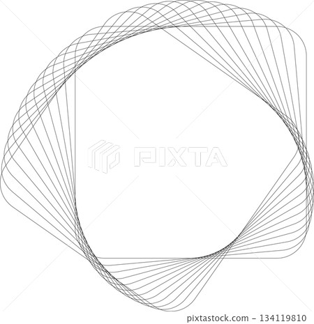 Geometric shape line with blend effect effect. Futuristic technology concept Geometric shape line with blend effect effect. Futuristic technology concept 134119810
