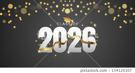 Metallic Silver Class of 2026 Graduation Banner with Sparkle and Elegant Style Metallic Silver Class of 2026 Graduation Banner with Sparkle and Elegant Style 134120107