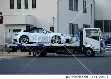 Image of a sports car being transported 134120821