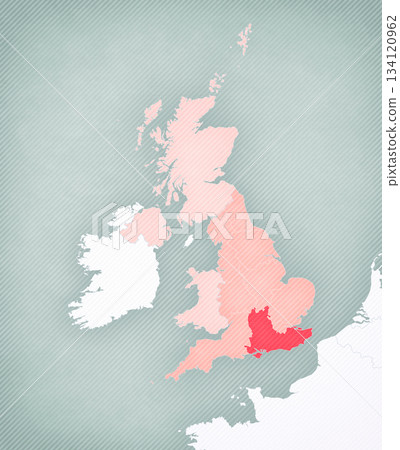 Map of England - South East England 134120962