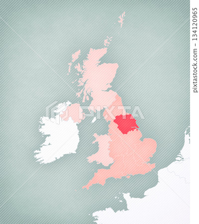 Map of England - Yorkshire and the Humber Map of England - Yorkshire and the Humber 134120965
