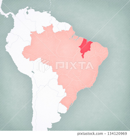 Map of Brazil - Maranhao 134120969