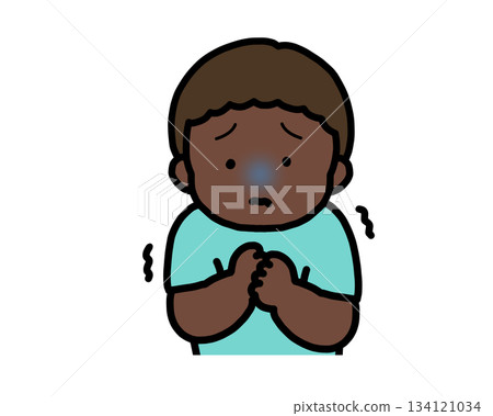 Scared black boy Scared black boy 134121034