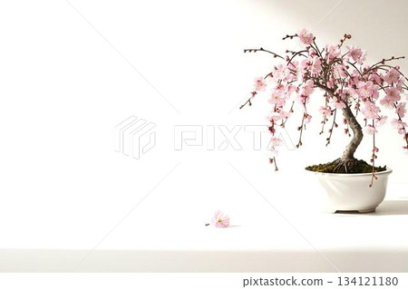 光影交錯中盛開的梅花盆景:優雅的垂枝梅花之美,以及對新年靜謐的期盼。 光影交錯中盛開的梅花盆景:優雅的垂枝梅花之美,以及對新年靜謐的期盼。 134121180