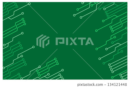 Electronic circuit board background illustration material 134121448