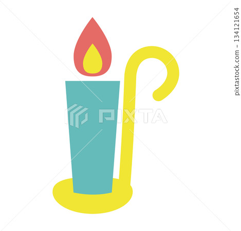 Simple and cute candle illustration Simple and cute candle illustration 134121654
