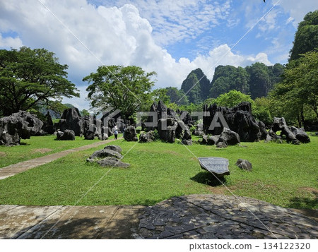 his is national park name leang-leang at Maros  134122320