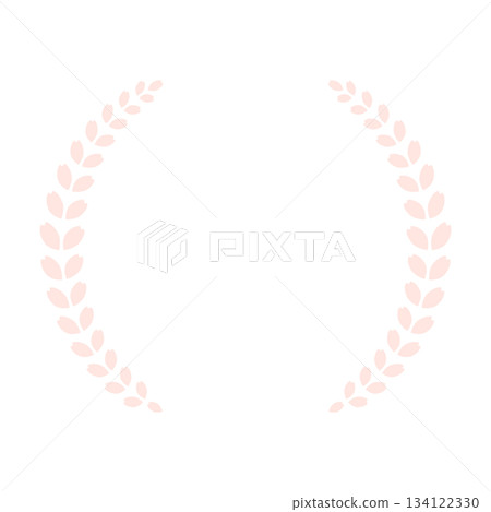 Laurel-style frame ranking cherry blossom pink simple vector png transparent 134122330