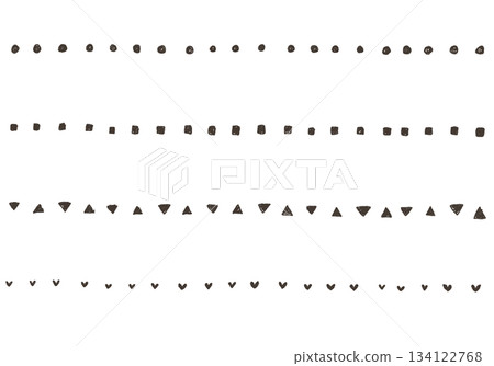 Simple hand-drawn line set of various symbols 134122768