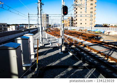 2025年11月,東京東村山站附近,鐵路高架橋施工進行中,a-2 高飽和度對比 2025年11月,東京東村山站附近,鐵路高架橋施工進行中,a-2 高飽和度對比 134123019