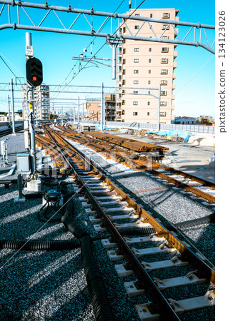 Railway viaduct construction underway around Higashimurayama Station, Tokyo November 2025 b-4 Light color 134123026