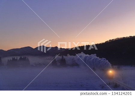 Banetsu West Line SL擁有雪景 134124201