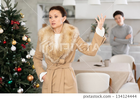 Mother leaving son home alone Mother leaving son home alone 134124444