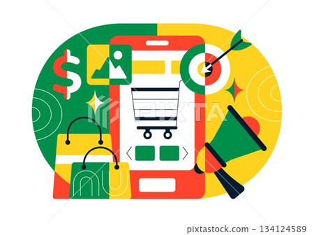 Online Freelancer Marketplace Illustration Featuring A Digital Platform For Search, Offers, Professional Services, and Product Order Tracking System Online Freelancer Marketplace Illustration Featuring A Digital Platform For Search, Offers, Professional Services, and Product Order Tracking System 134124589