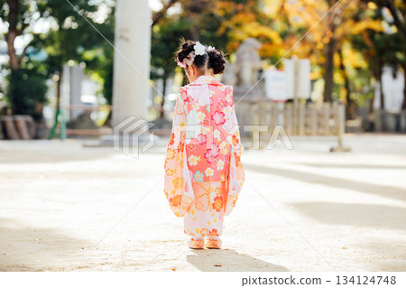 Shichigosan: A girl in a kimono 134124748