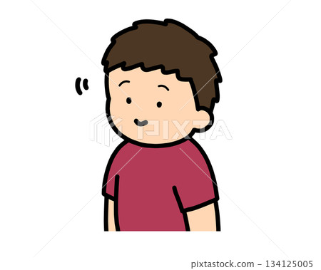 Nodding Asian boy Nodding Asian boy 134125005