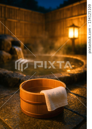 Hot spring open-air bath 134125109