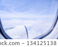Daytime view of the sky and clouds above from an airplane window Daytime view of the sky and clouds above from an airplane window 134125138