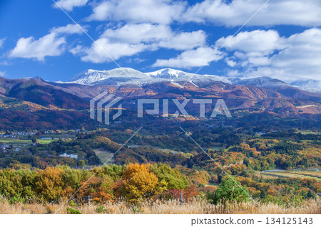 秋葉與雪山藏王山 秋葉與雪山藏王山 134125143